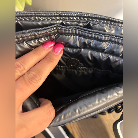 THINK ROYLN Shiny gunmetal gray Crossbody Bag with two straps! - Picture 12 of 13